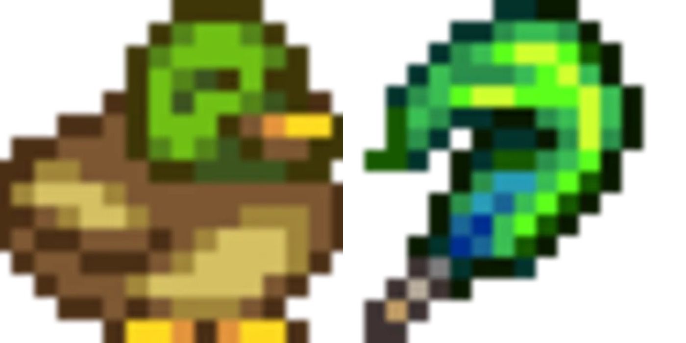 Stardew Valley duck and duck feather