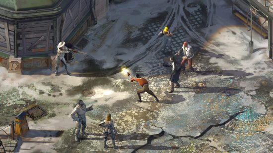 Best Police games - cops fighting against thugs in Disco Elysium.