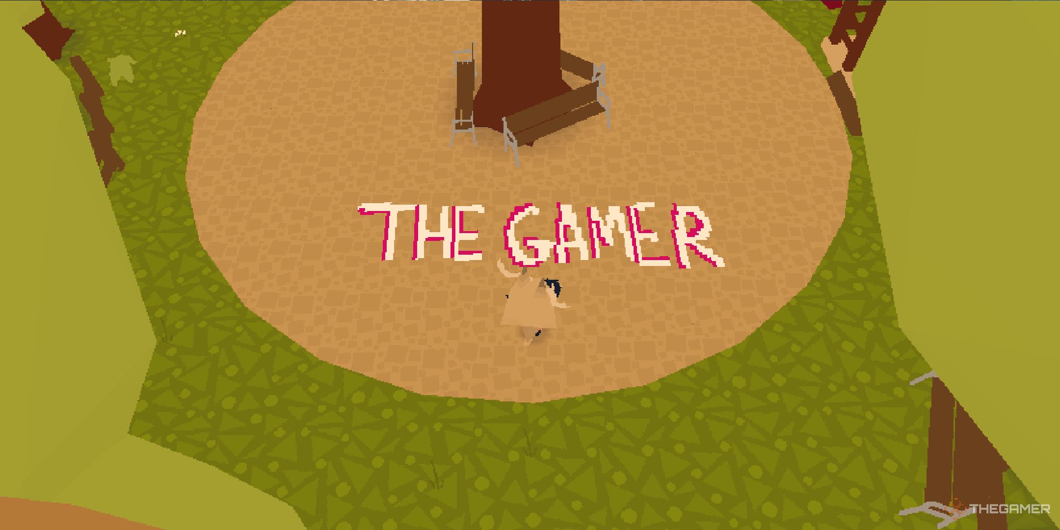 'The Gamer' drawn in the hub in Webfishing.