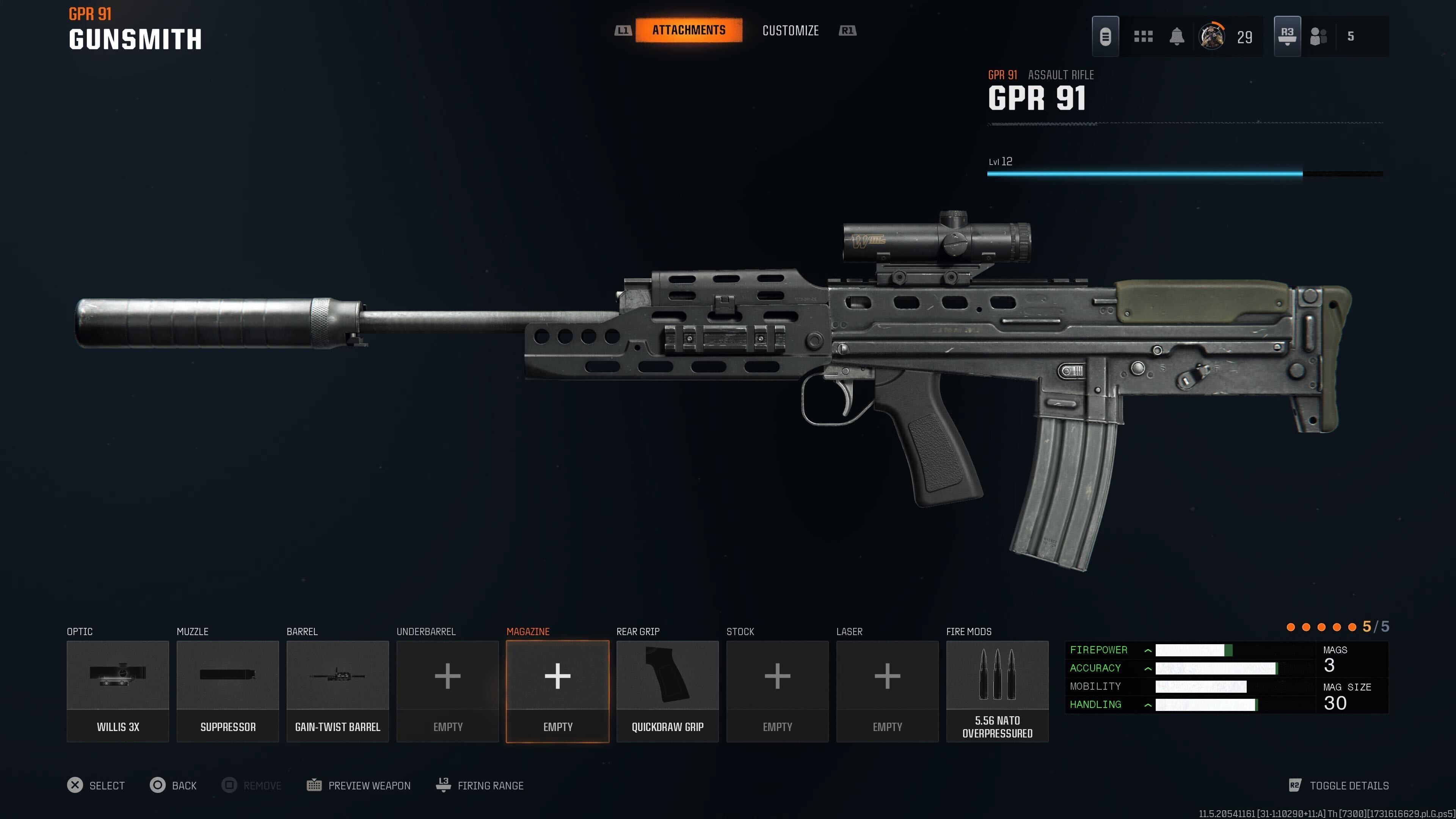 The GPR loadout in Call of Duty: Black Ops 6.