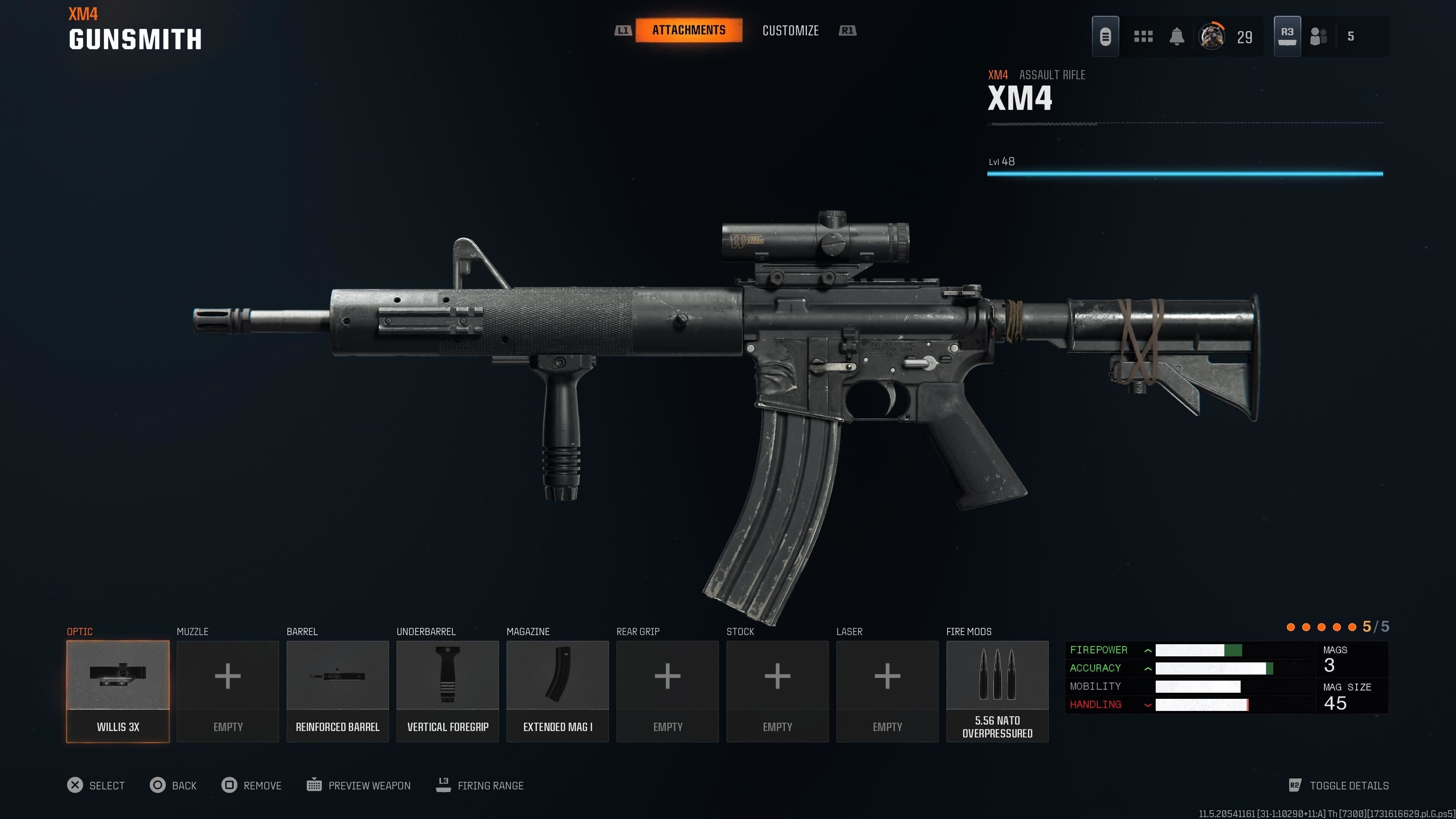 The XM4 loadout in Call of Duty: Black Ops 6.