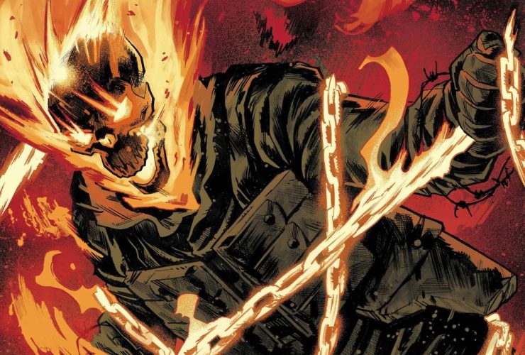 Ghost Rider in flames.