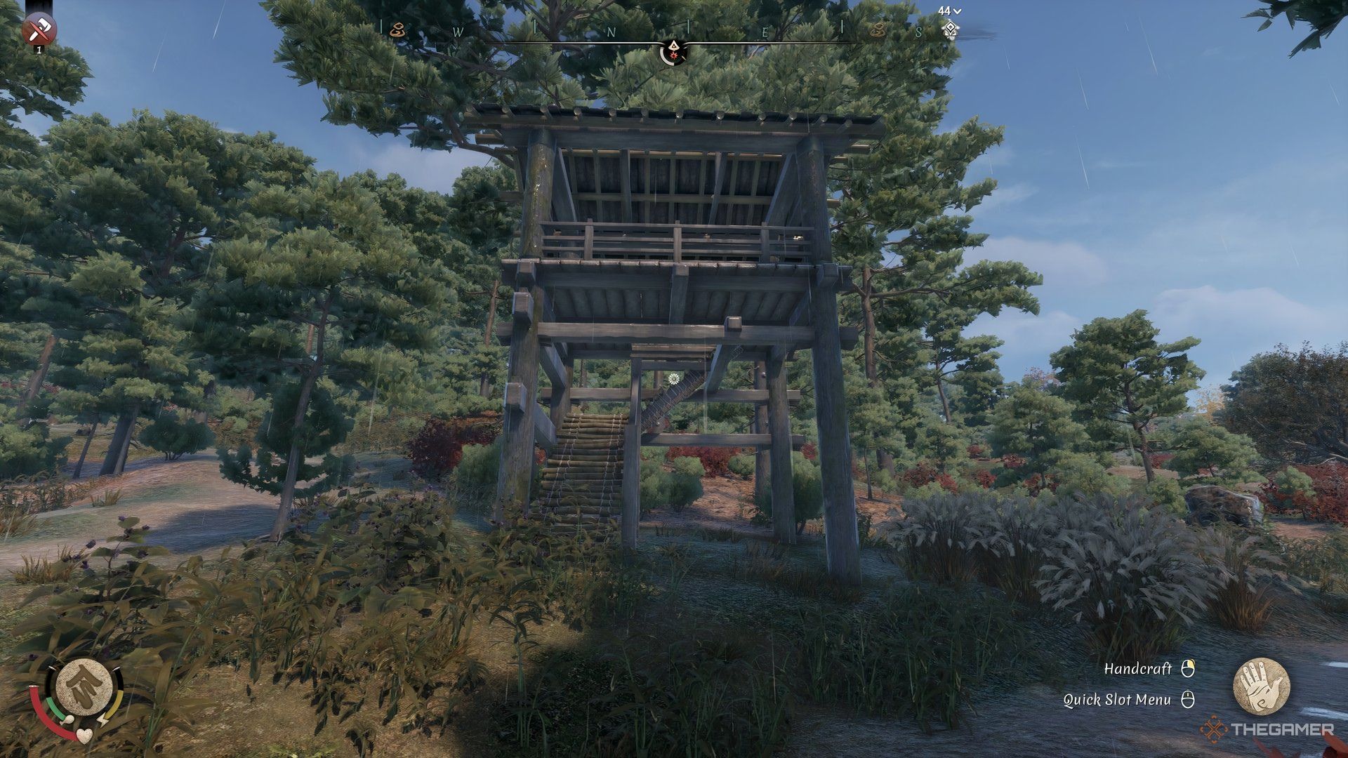 The image shows a guard tower in Sengoku Dynasty.