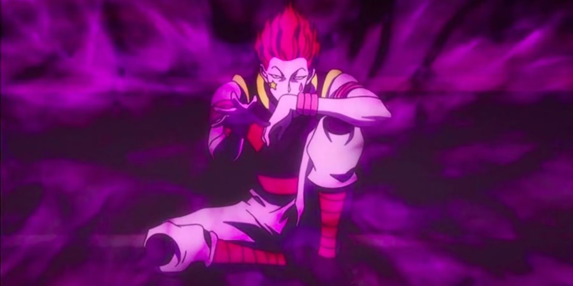 Hisoka using bloodlust and aura against Gon and Killua in Hunter x Hunter