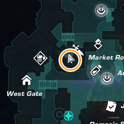 An orange circle shows the location of the second Kyros Memory in Wayfinder