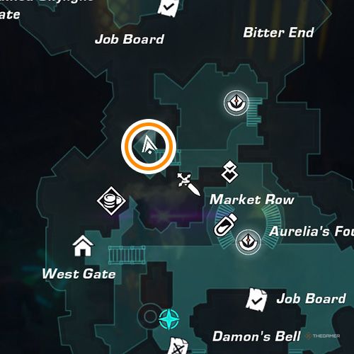 An orange circle shows the location of the fifth Kyros Memory in Wayfinder