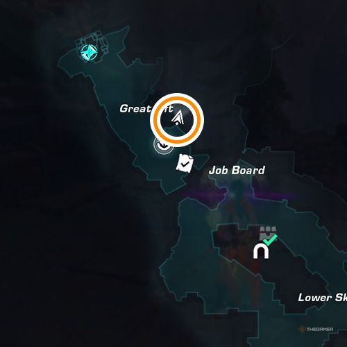 An orange circle shows the location of the sixth Kyros Memory in Wayfinder