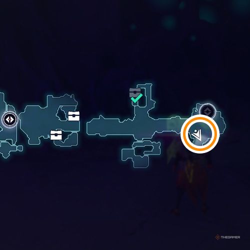 An orange circle shows the location of the ninth Kyros Memory in Wayfinder