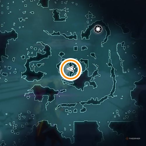 An orange circle shows the location of the tenth Kyros Memory in Wayfinder