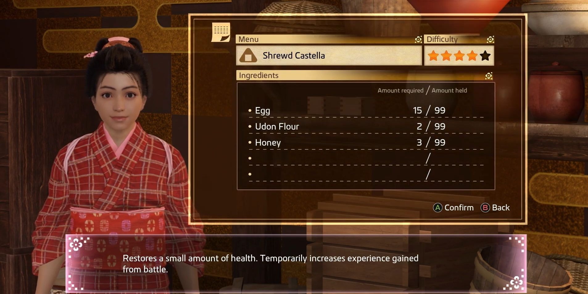 Ishin Best Healing Items- Shrewd Castella