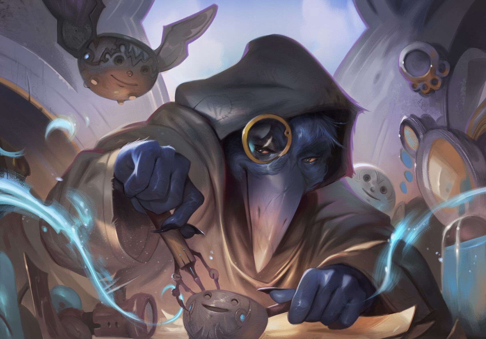 Image of a Kenku Artificer art by Dave Greco