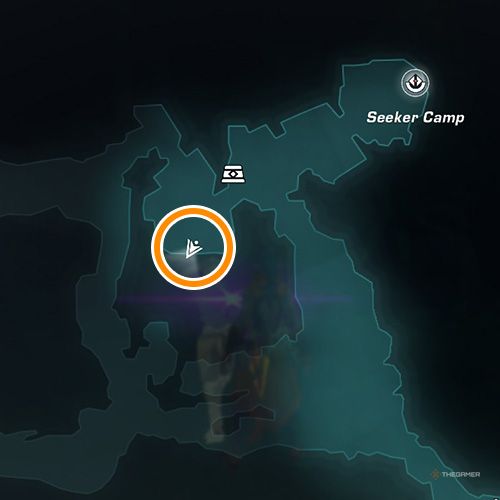 An orange circle shows the location of the first Lora Memory in Wayfinder