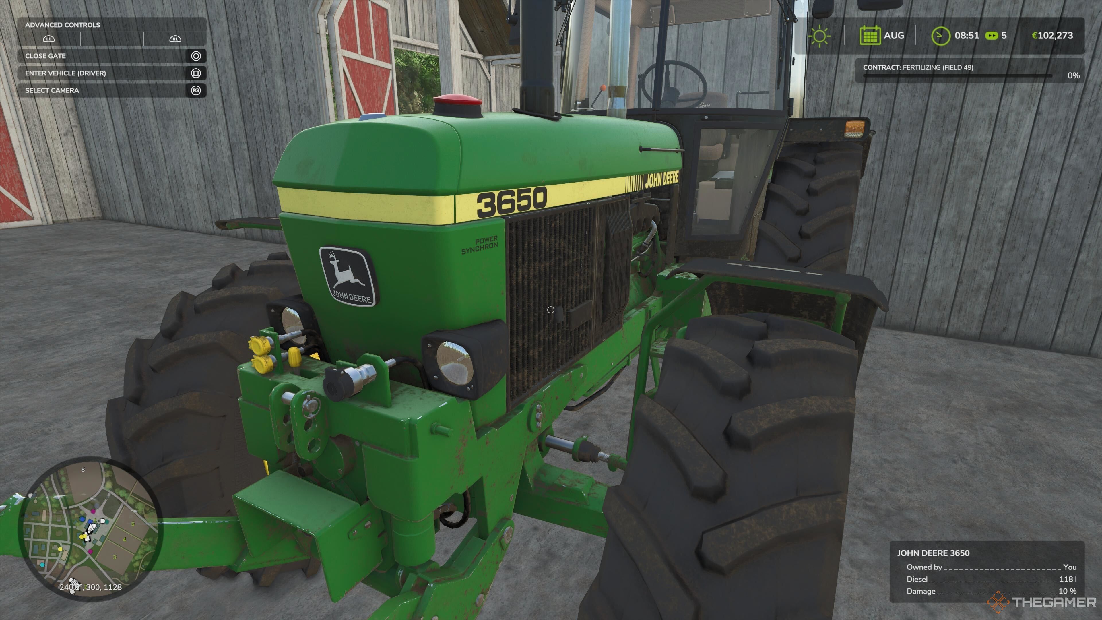 A tractor component up close in Farming Simulator 25