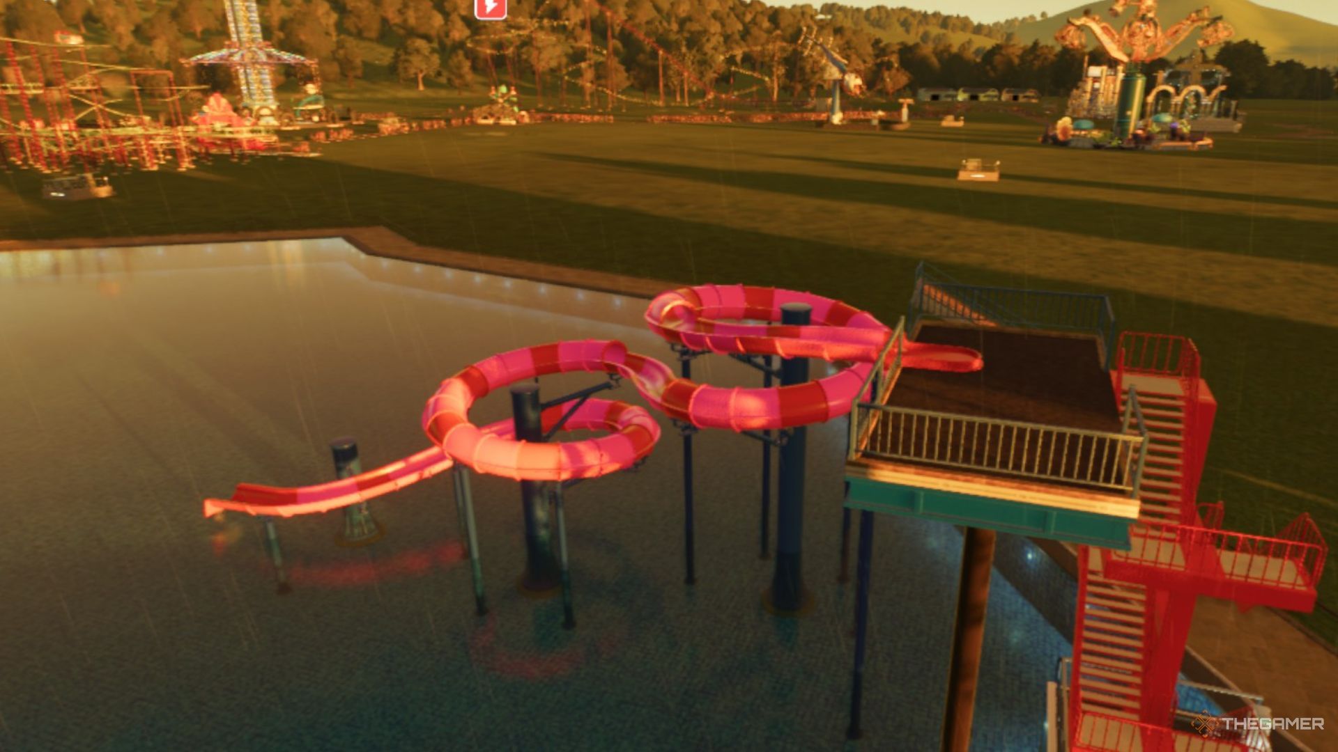 Carve flume is shown in Planet Coaster 2.