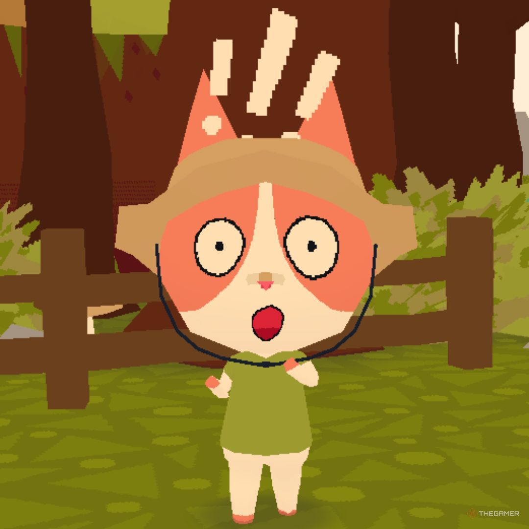 A screenshot of a character in Webfishing performing an emoticon action (8)