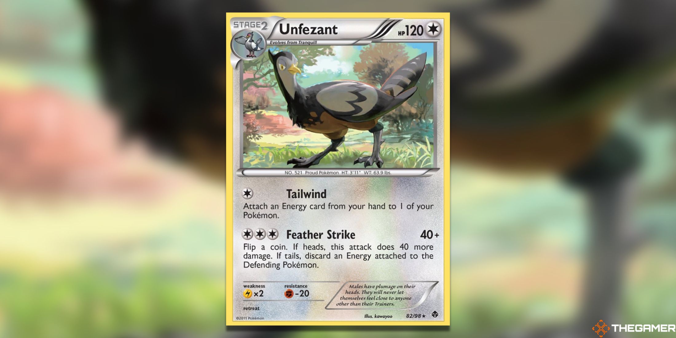 The Emerging Powers Unfezant in the Pokemon TCG.