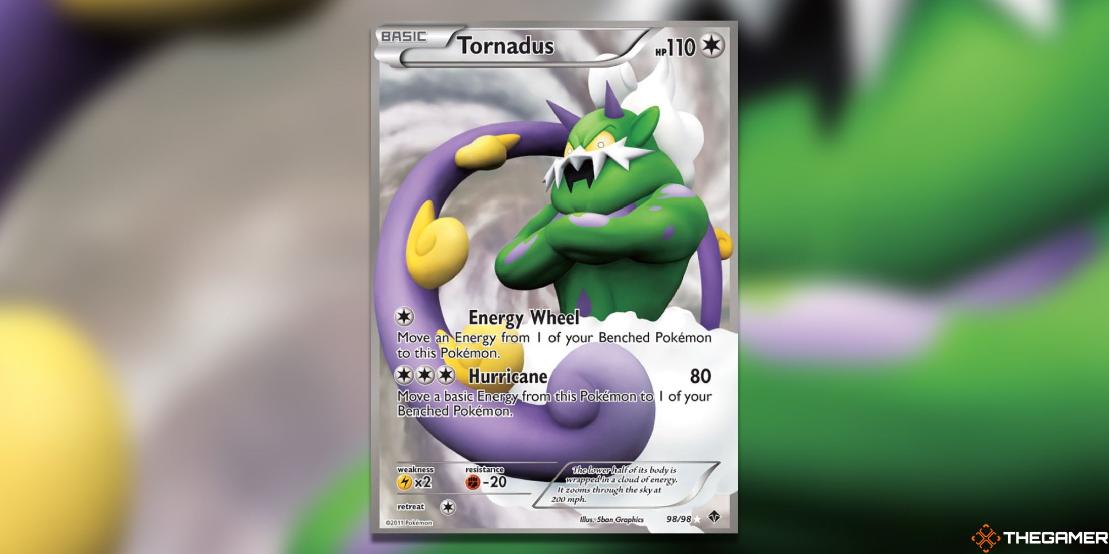 The Emerging Powers Tornadus from the Pokemon TCG.