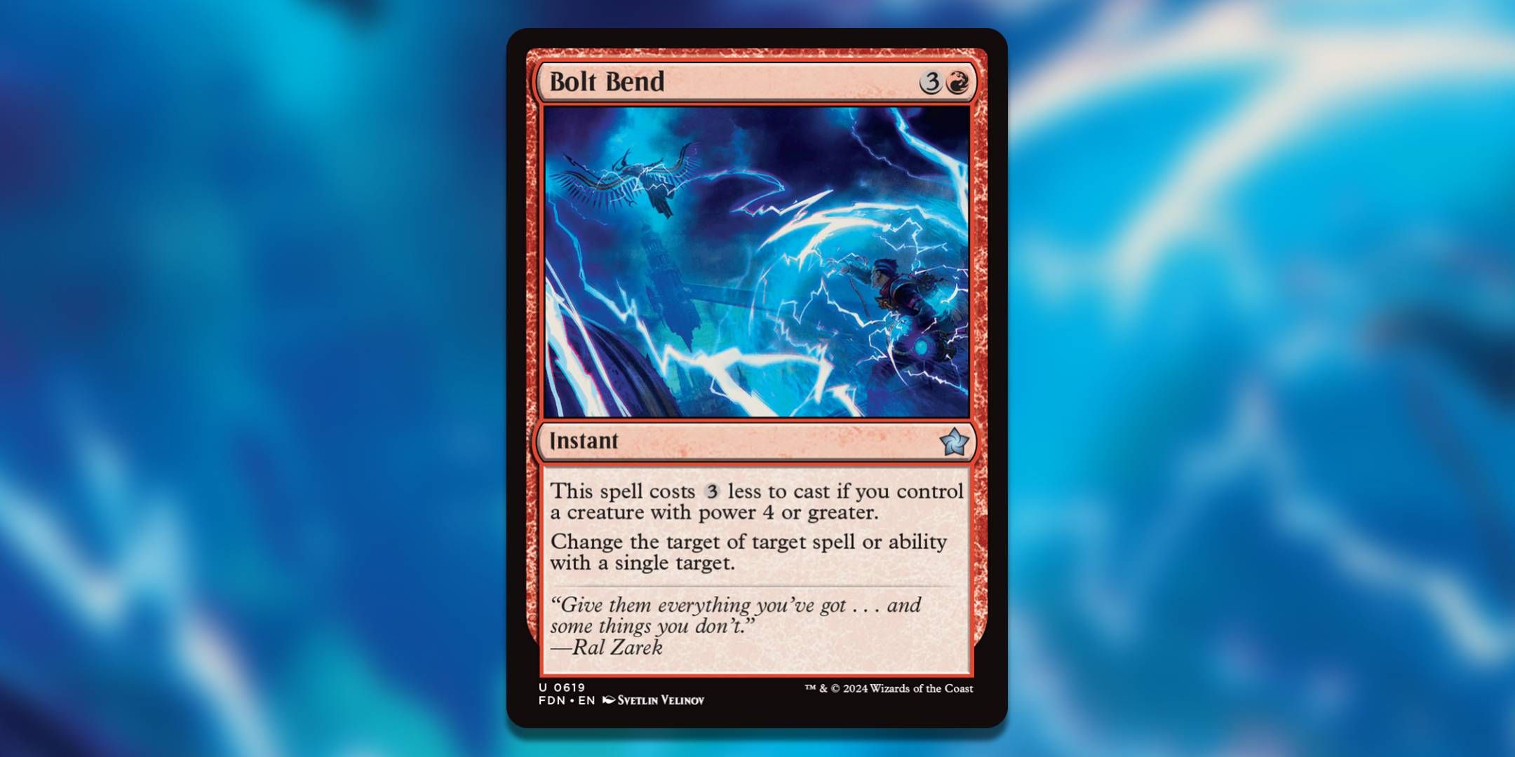 The Magic The Gathering card Bolt Bend by Sveltin Velinov.