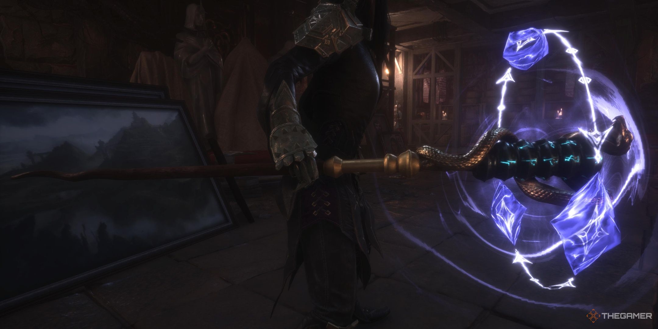 Rook wielding Shadowbreath in Dragon Age: The Veilguard.