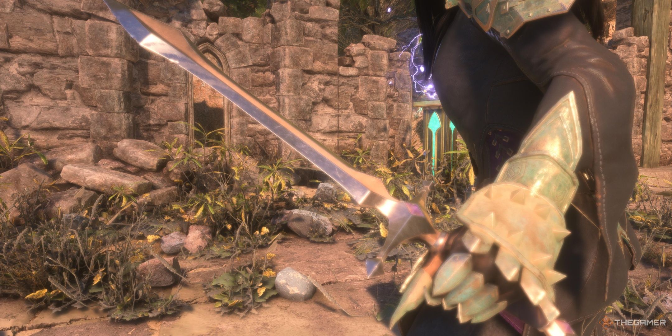 Rook wielding Spellcaster's Stiletto in Dragon Age: The Veilguard.