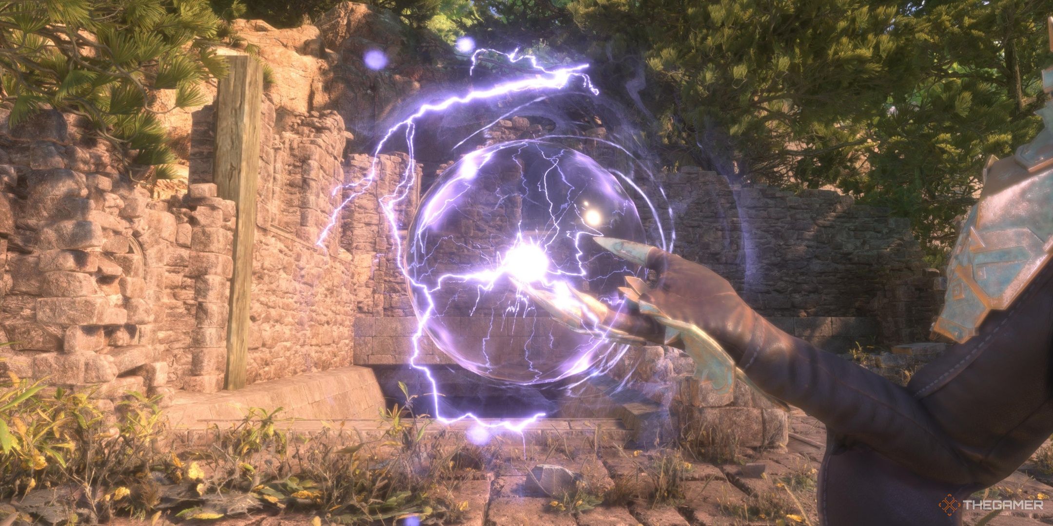 Rook wielding Thunderclap in Dragon Age: The Veilguard.