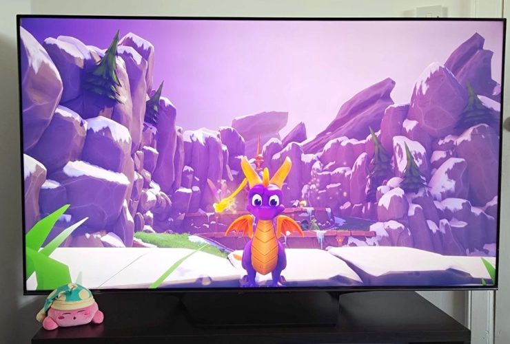 Hisense U7N TV with Spyro the Dragon: Reignited Trilogy gameplay on screen