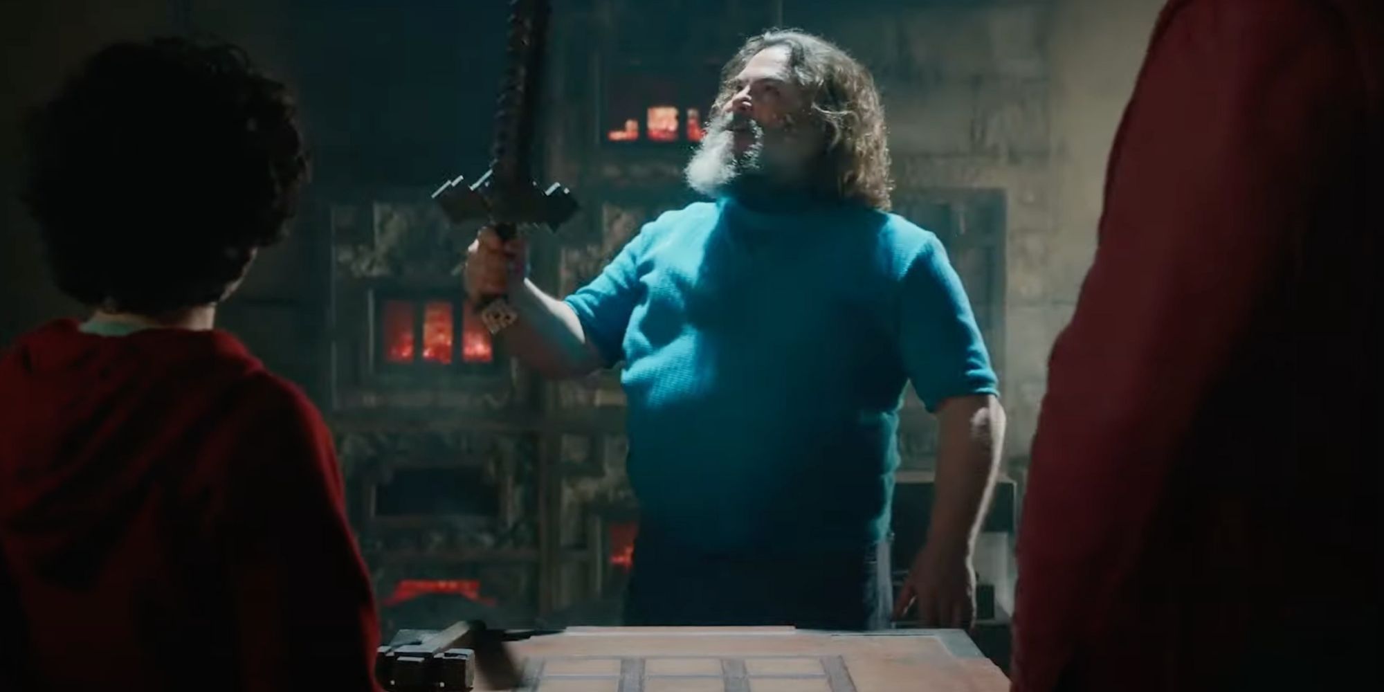 minecraft movie clip jack black as steve