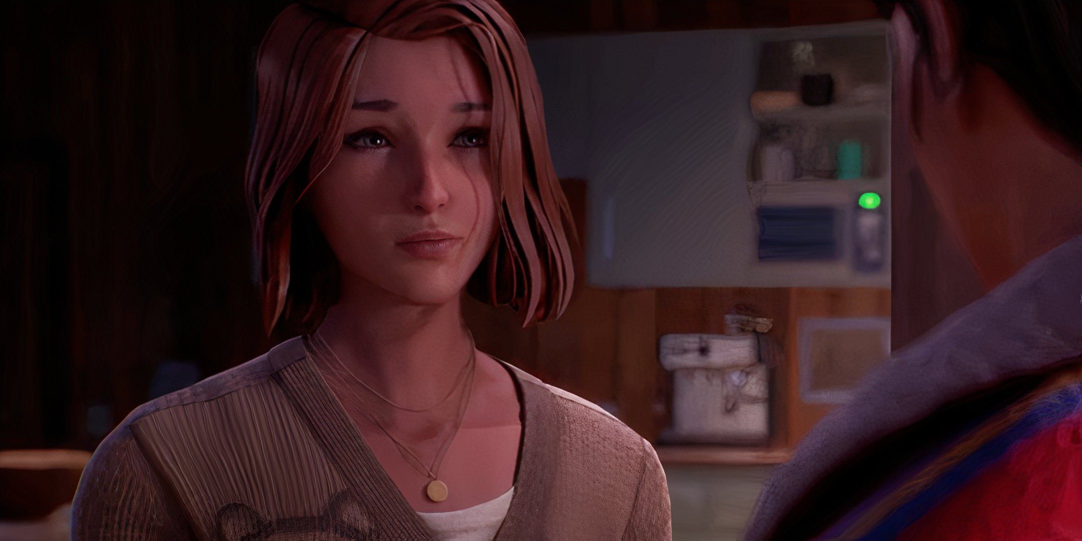 Max talks to Amanda in her apartment in Life Is Strange: Double Exposure.