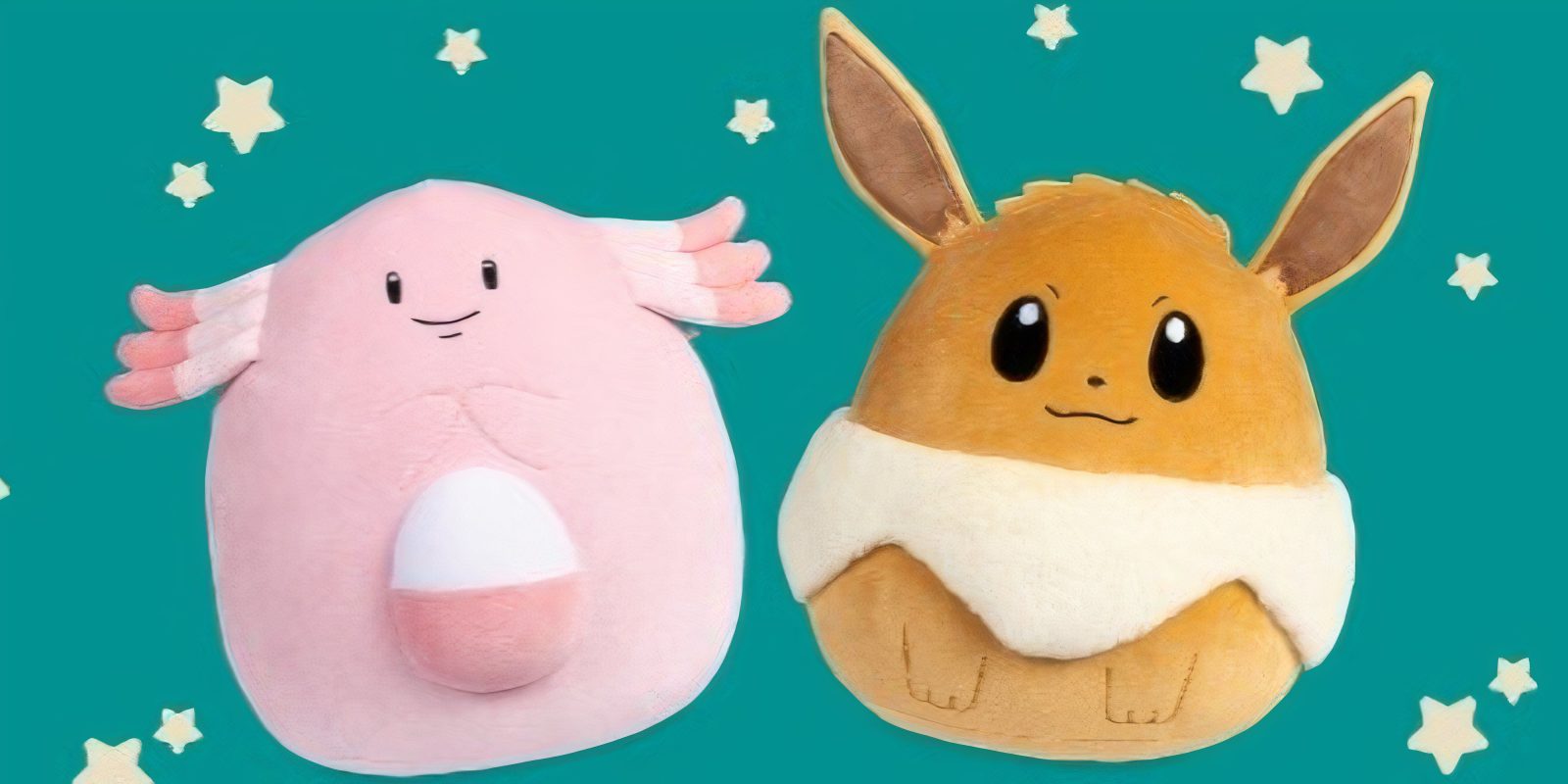 Pokemon's Eevee And Chansey Squishmallows Are Now Available To Buy