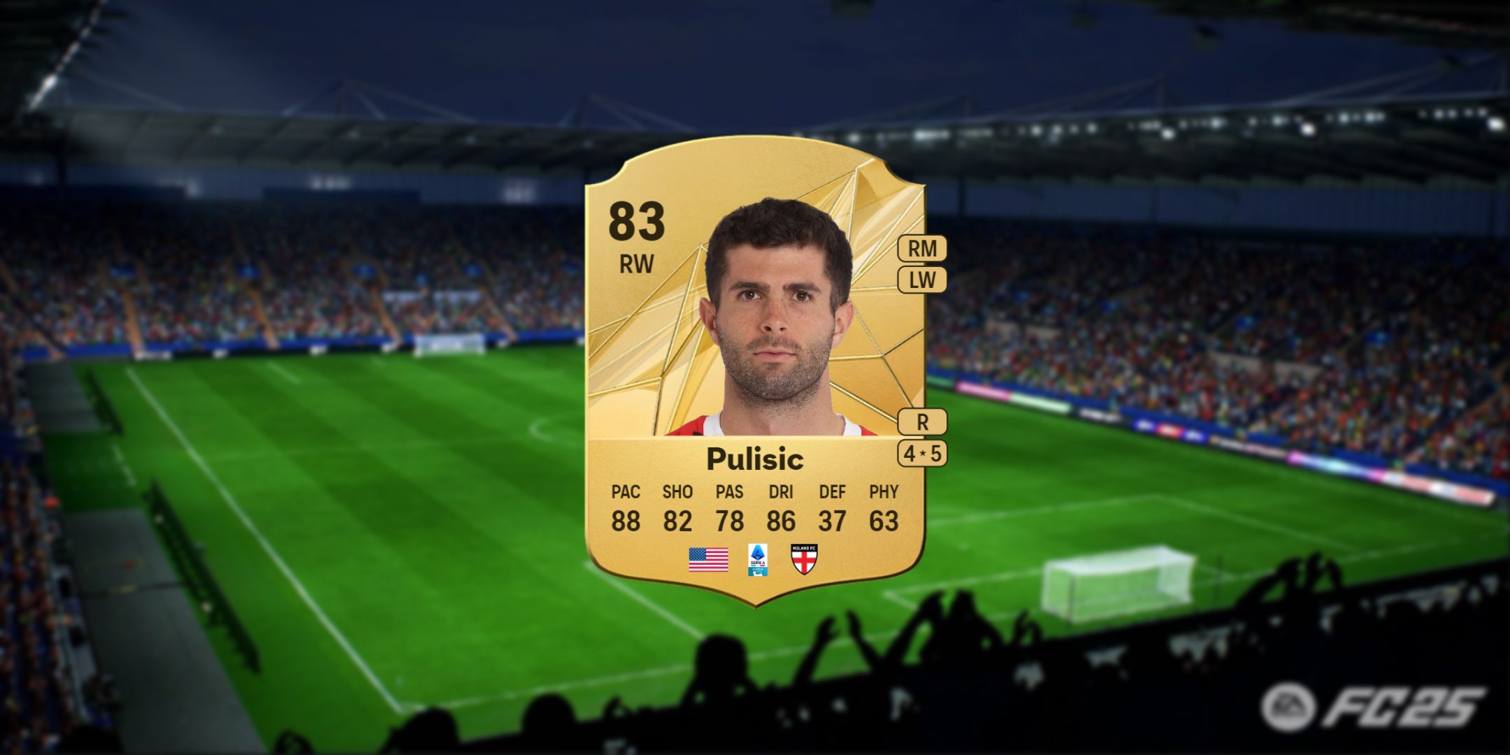 Christian Pulisic's card in EA Sports FC 25.