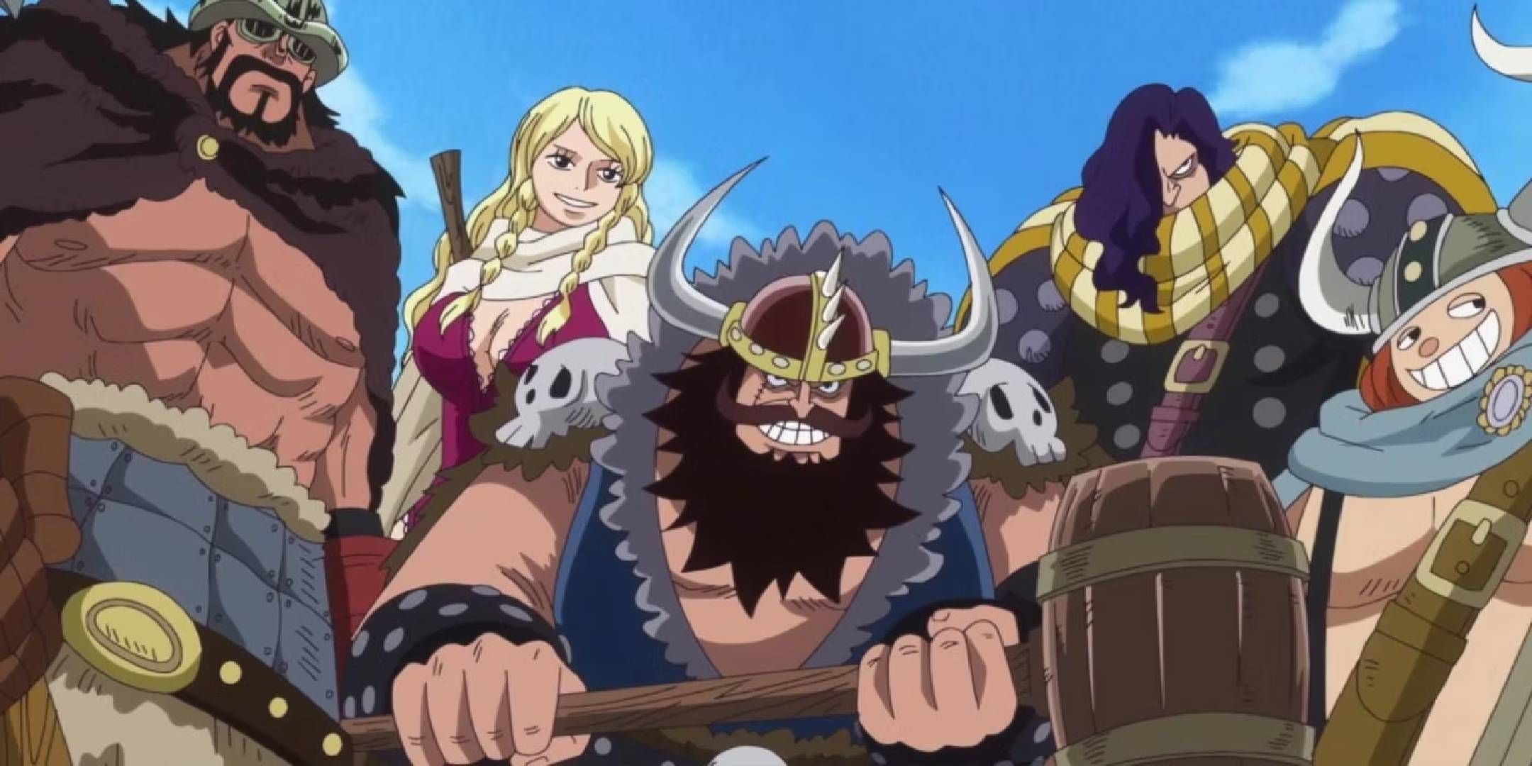 The New Giant Warrior Pirates from Elbath in One Piece.