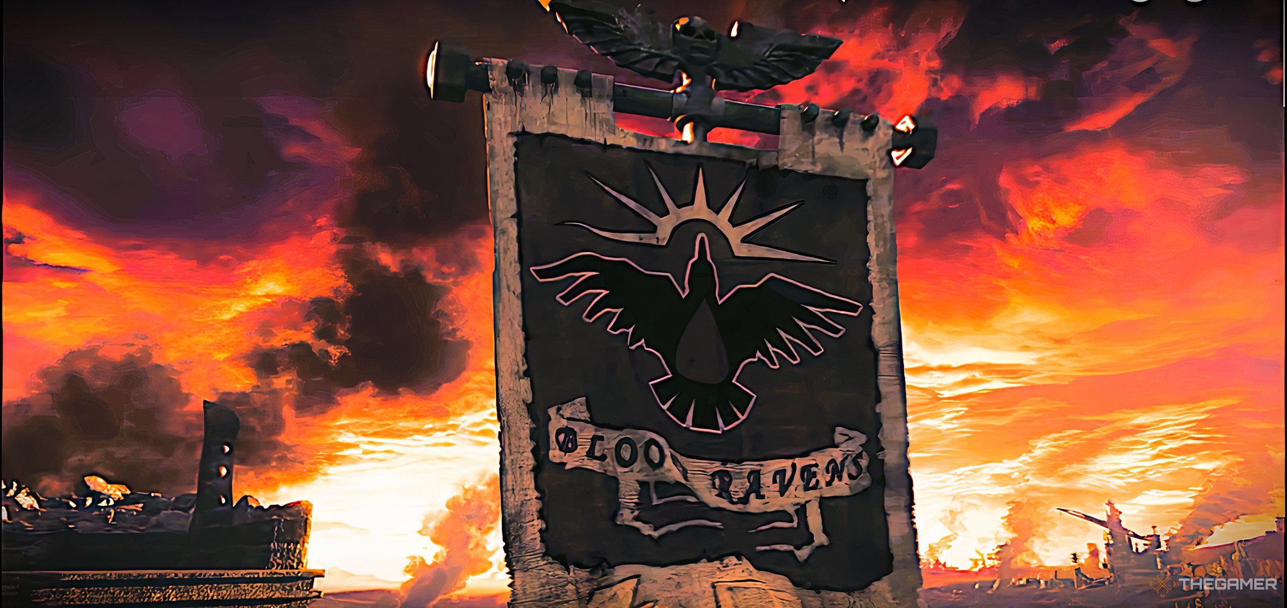 A Blood Ravens Banner from Warhammer 40,000: Dawn of War.