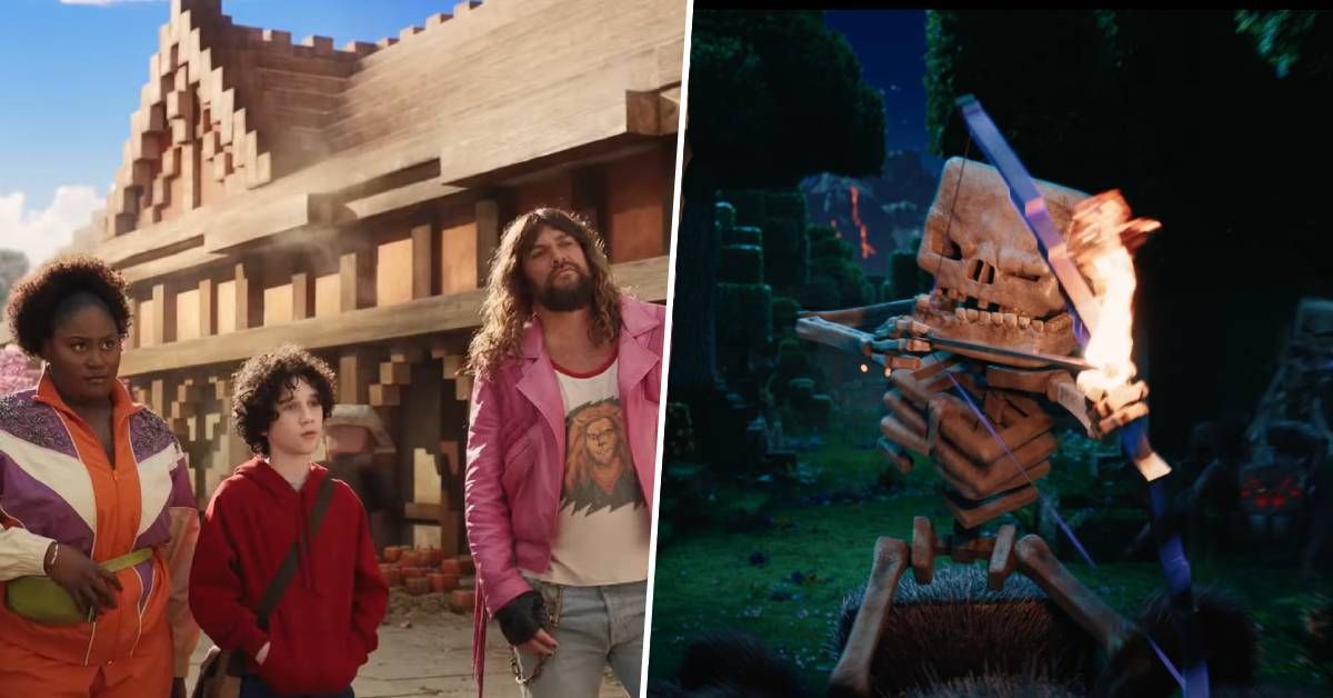 New Minecraft movie trailer sees Jack Black "yearn for the mines" while being chased by skeletons alongside a pink leather jacket-wearing Jason Momoa