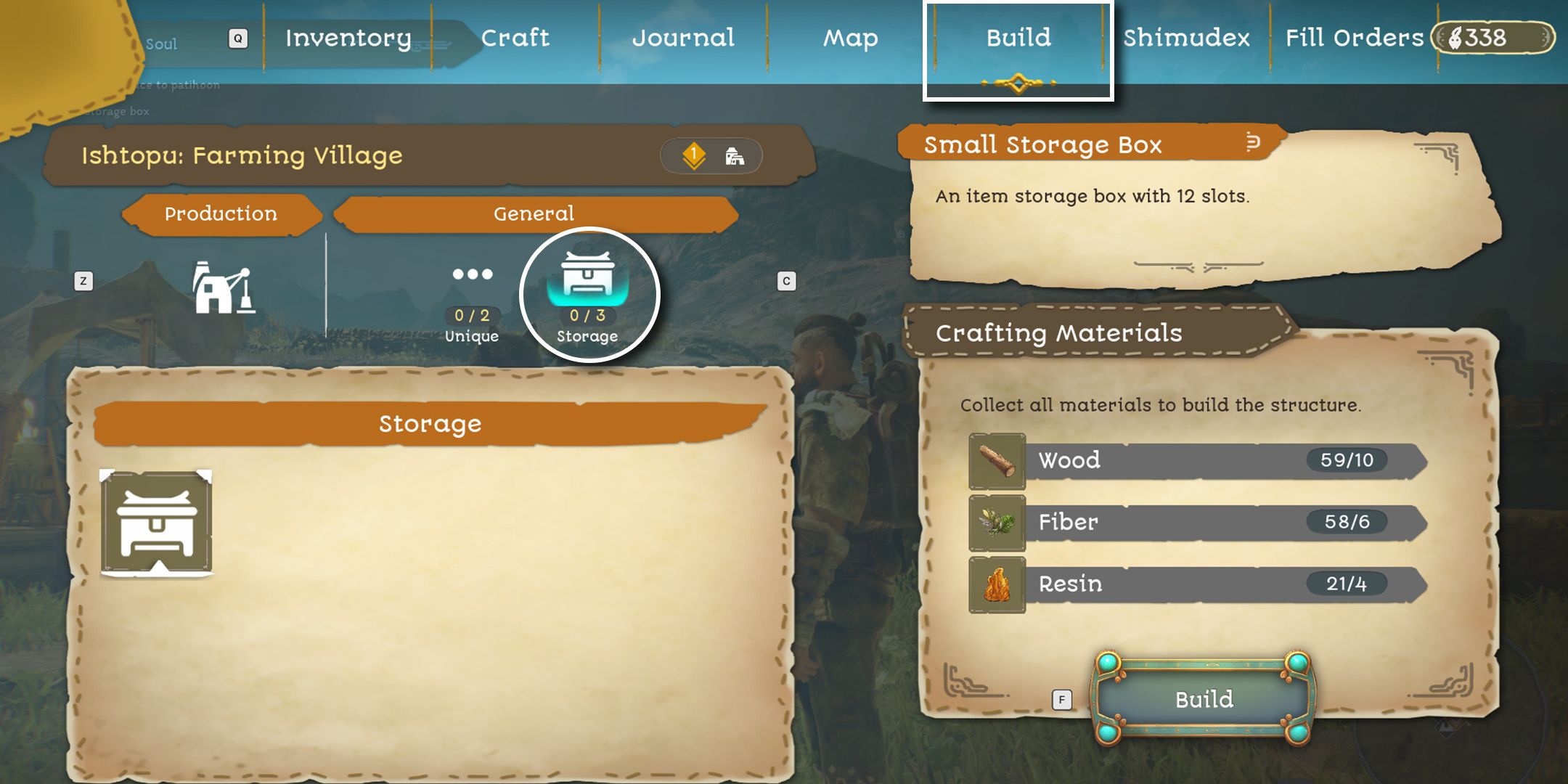 how to store items and make storage box in towers of aghasba - how to build small storage box