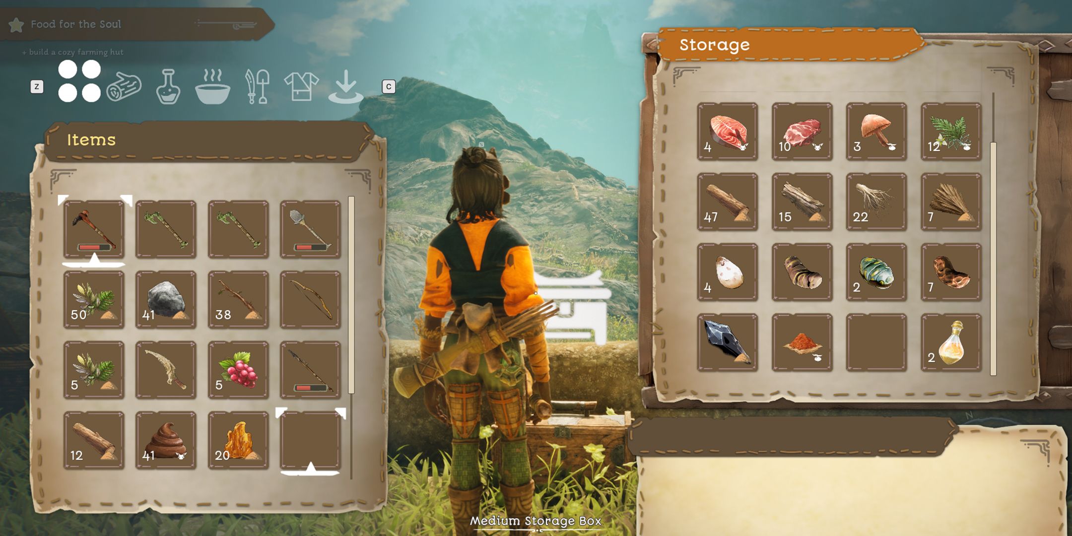 how to store items and make storage box in towers of aghasba