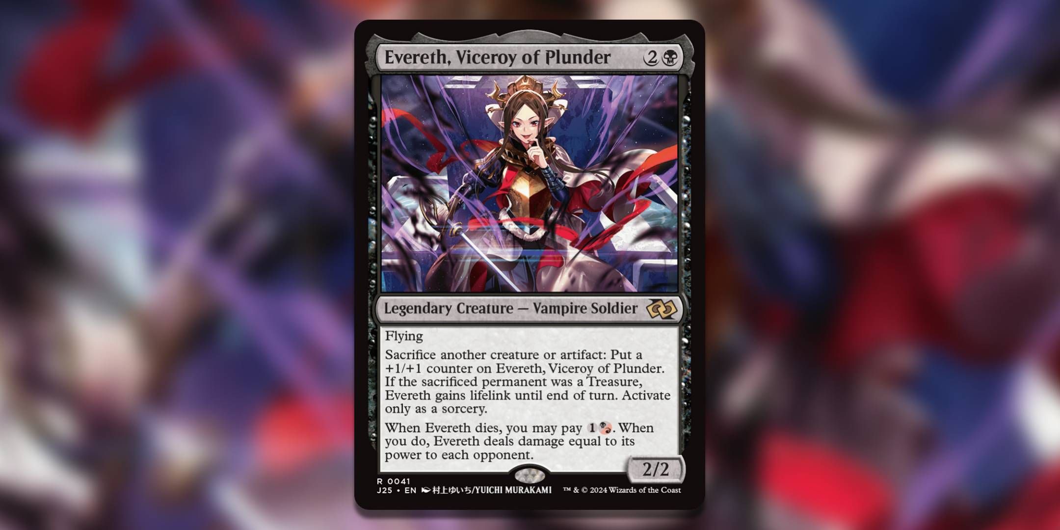 The Magic the Gathering card Evereth Viceroy of Plunder by Yuichi Murakami.