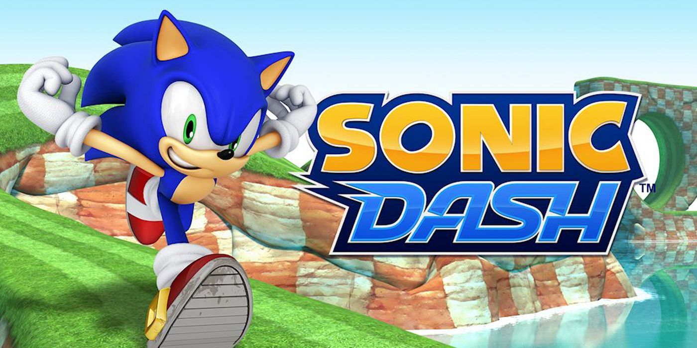 sonic dash art with sonic running forward