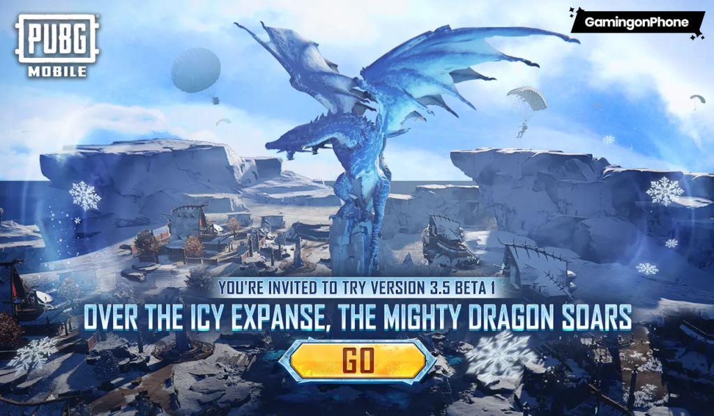 PUBG Mobile 3.5 version beta update ice theme frozen