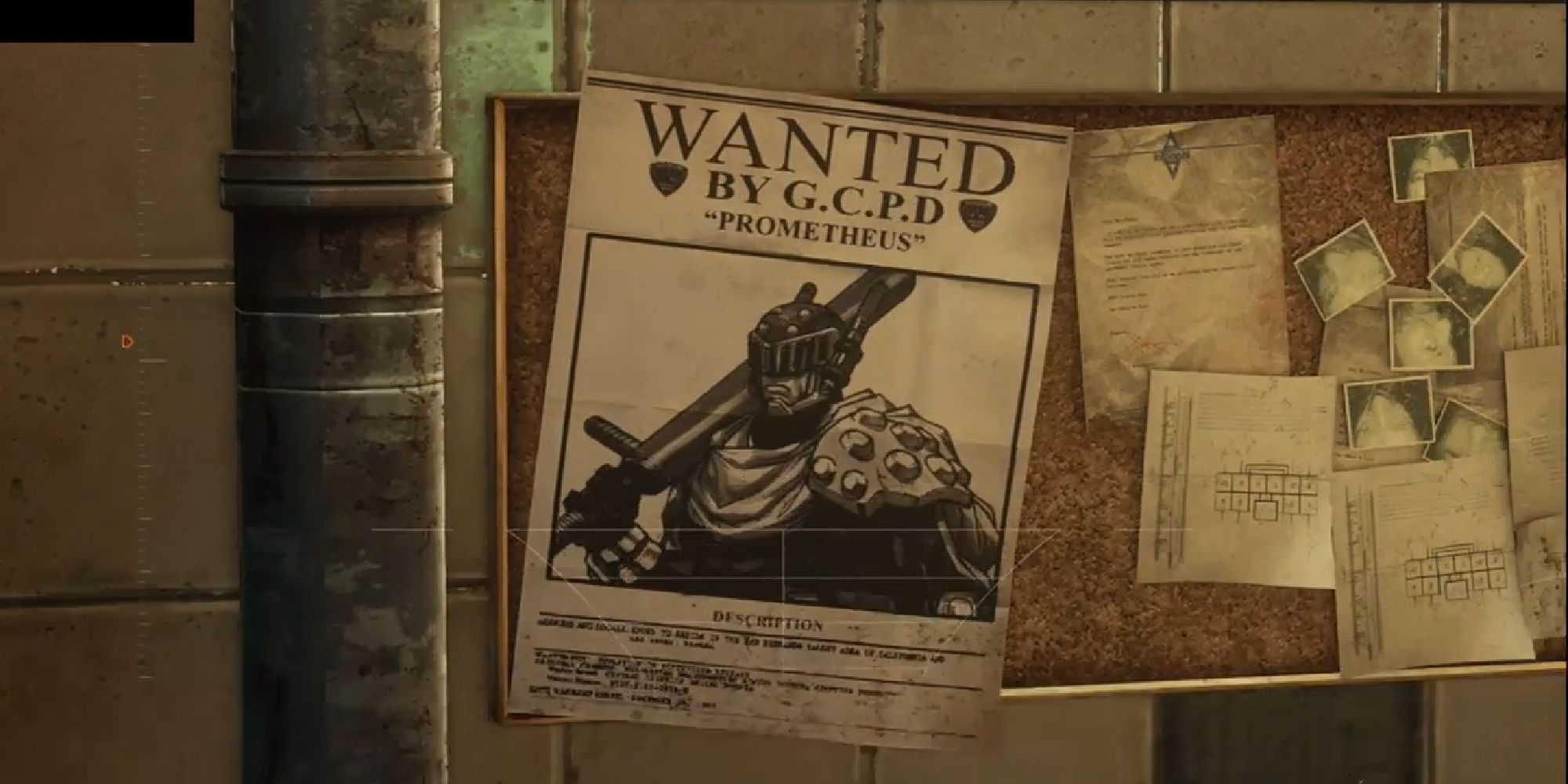 Prometheus wanted poster in Batman: Arkham Asylum