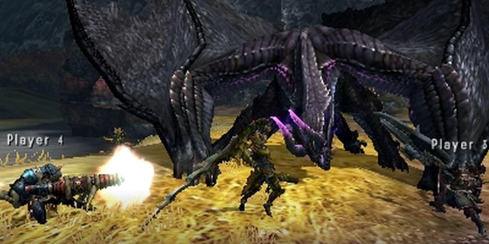 Monster Hunter 4 Ultimate Screenshot Of Players Fighting Monster