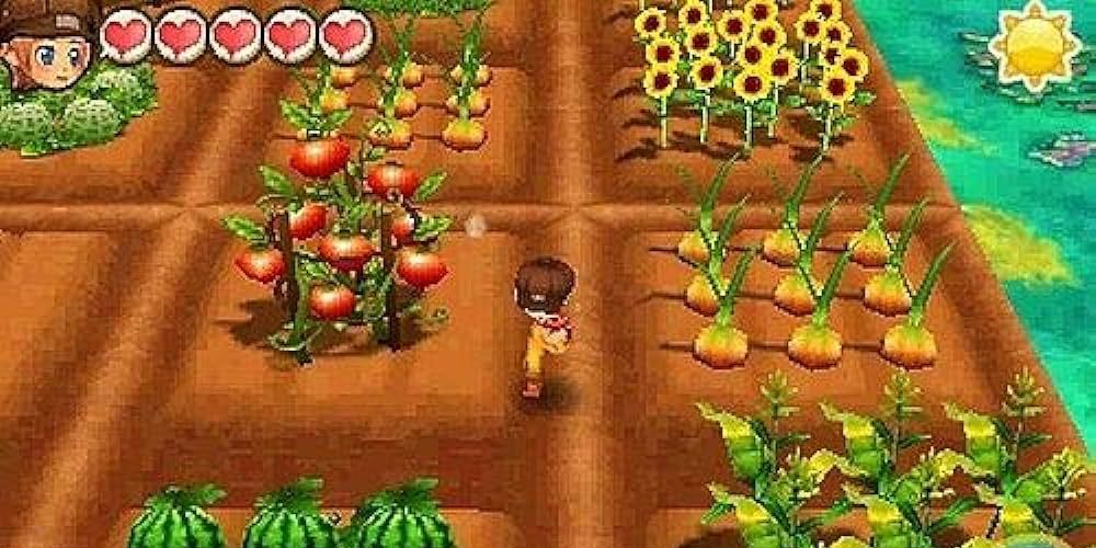 Story Of Seasons Trio Of Towns screenshot of character running across farm.