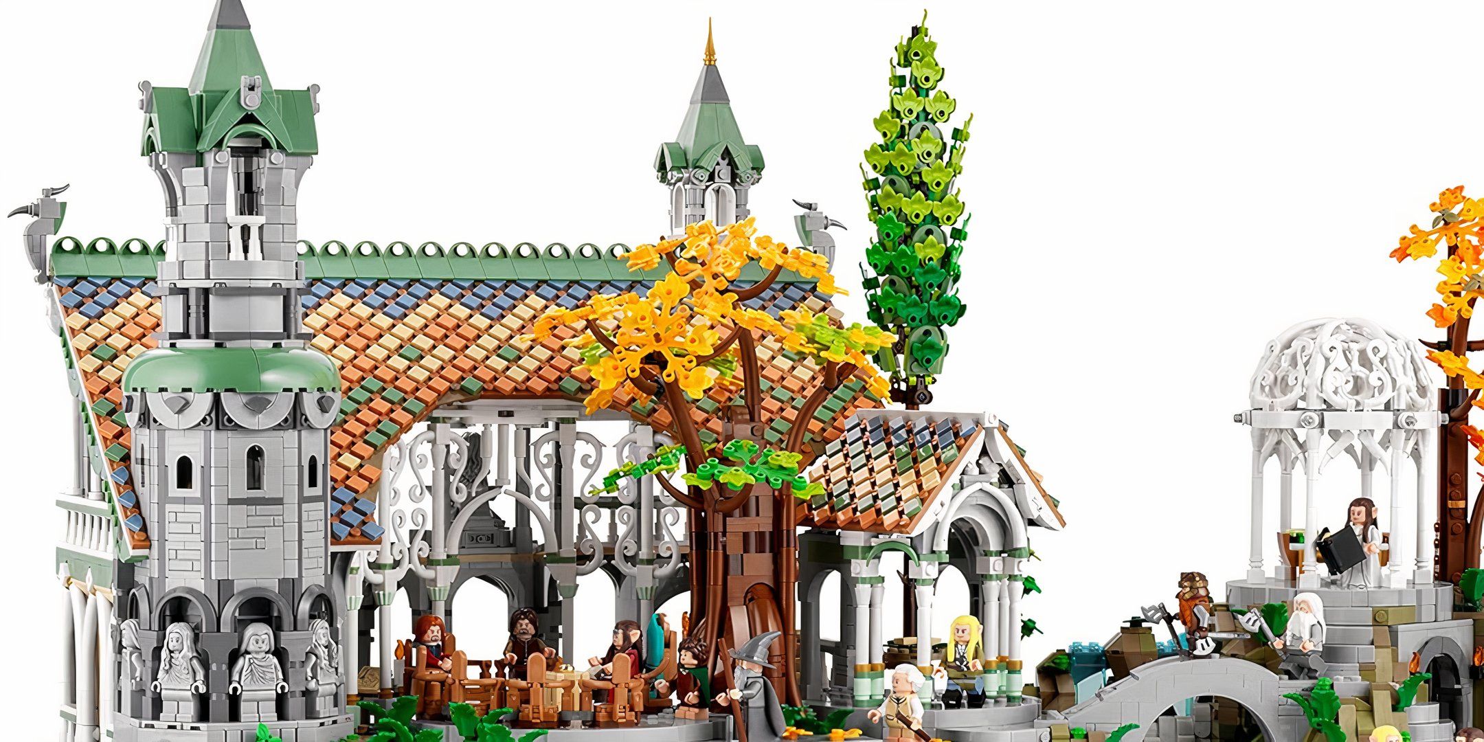 The Lego recreation of Rivendell for Lord of the Rings.