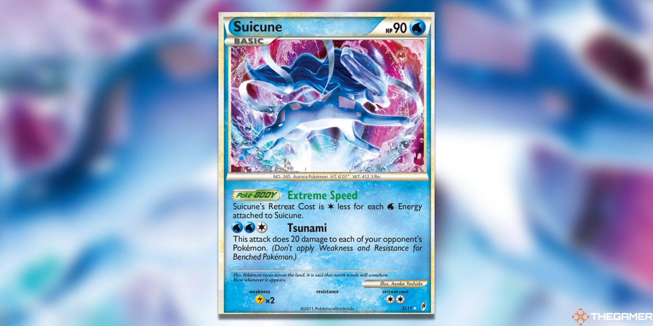 The Suicune From Call Of Legends In The Pokemon TCG.