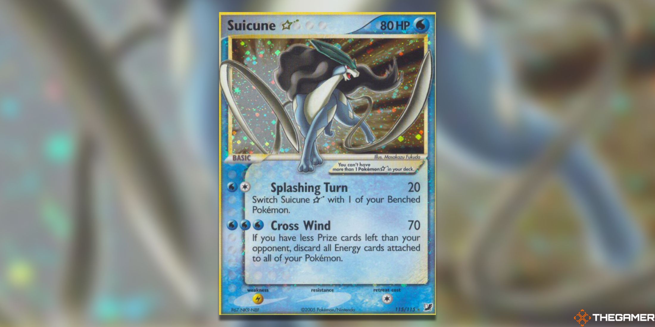 The Suicune Gold Star From Unseen Forces In the Pokemon TCG.