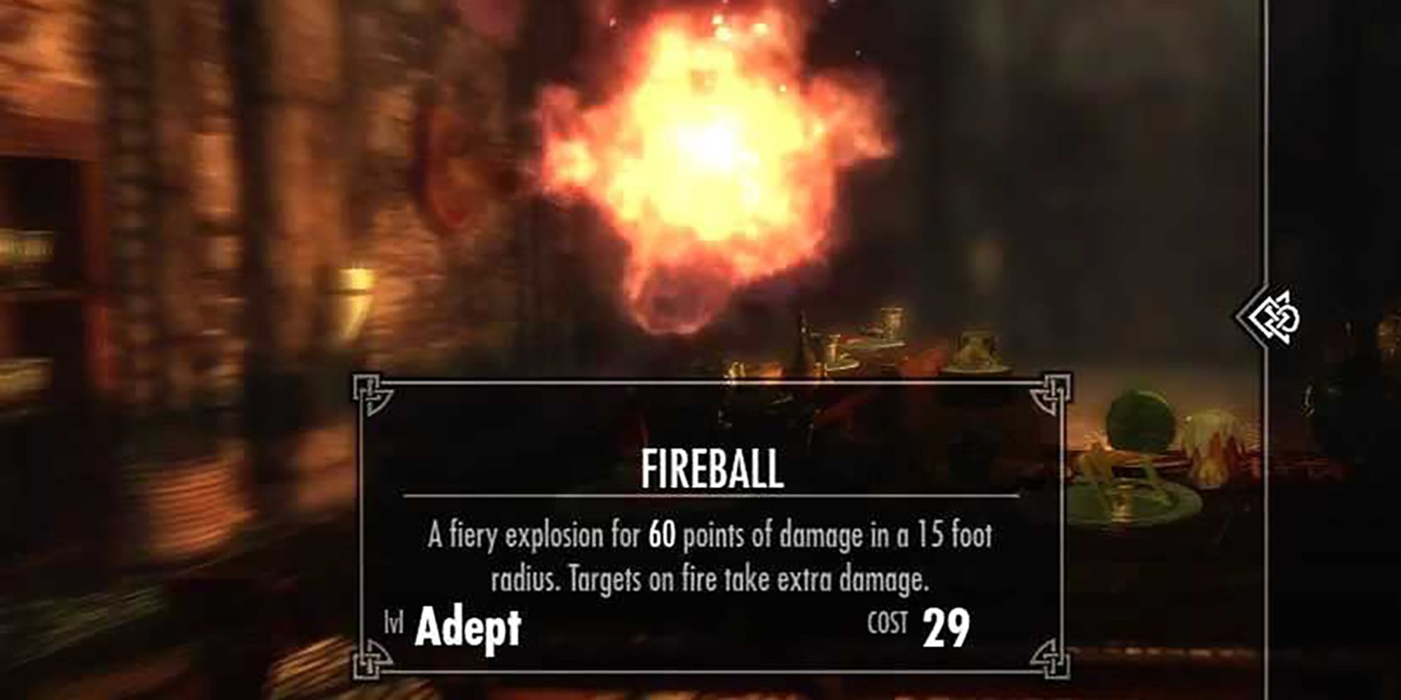 Fireball in Skyrim