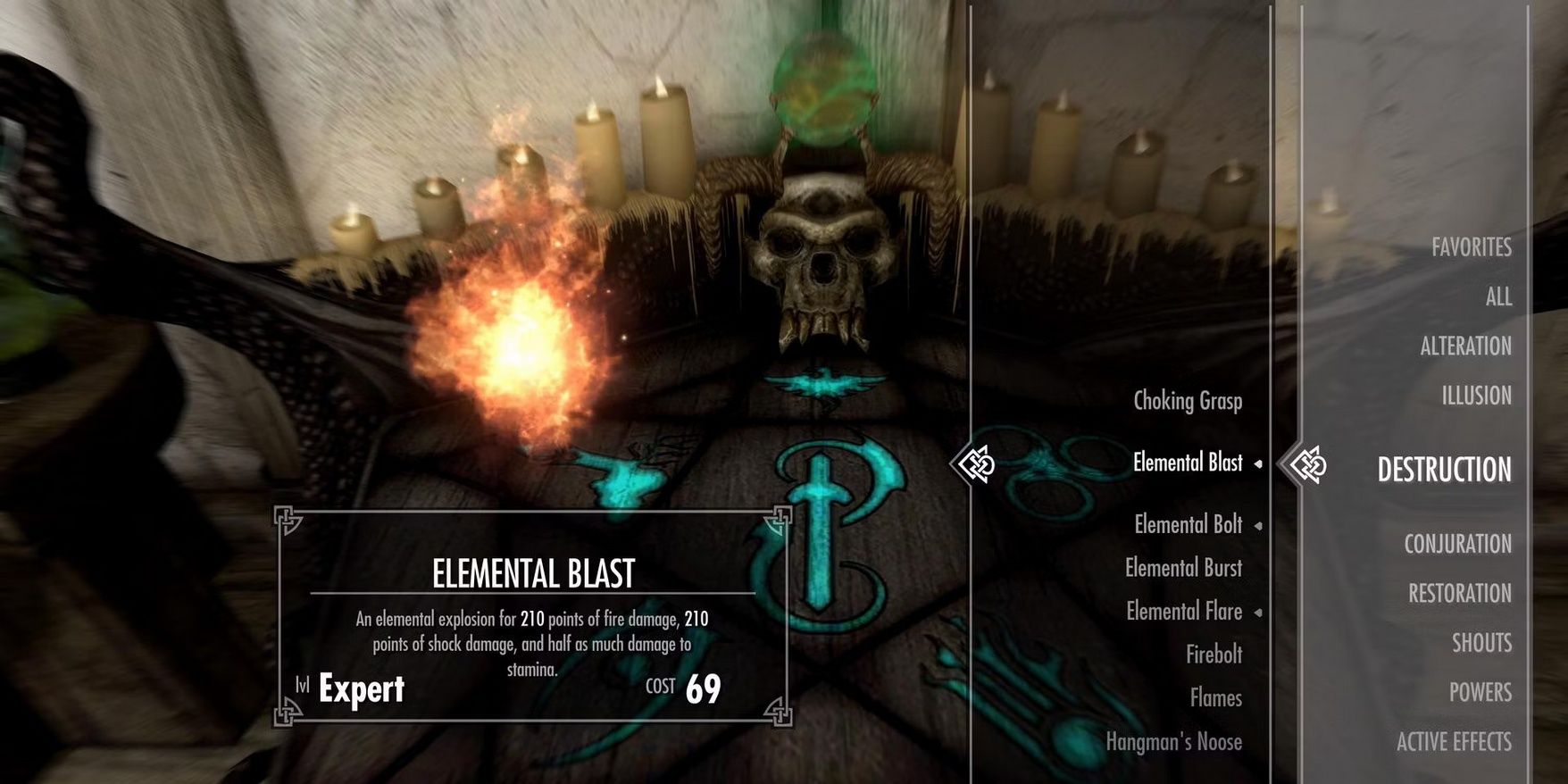 Elemental Blast in Skyrim