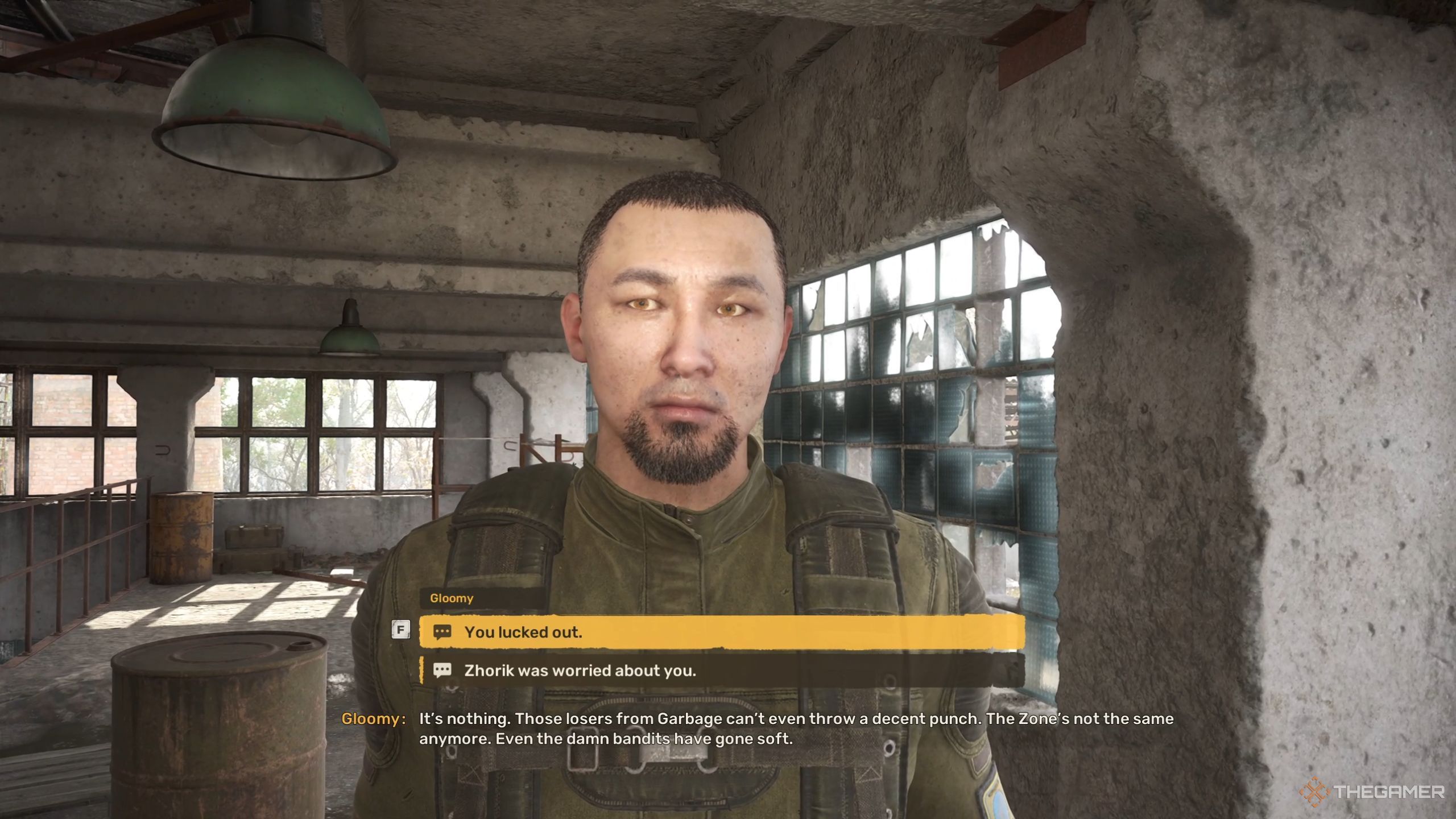 Stalker 2 Heart Of Chornobyl getting a choice dialogue with Gloomy.