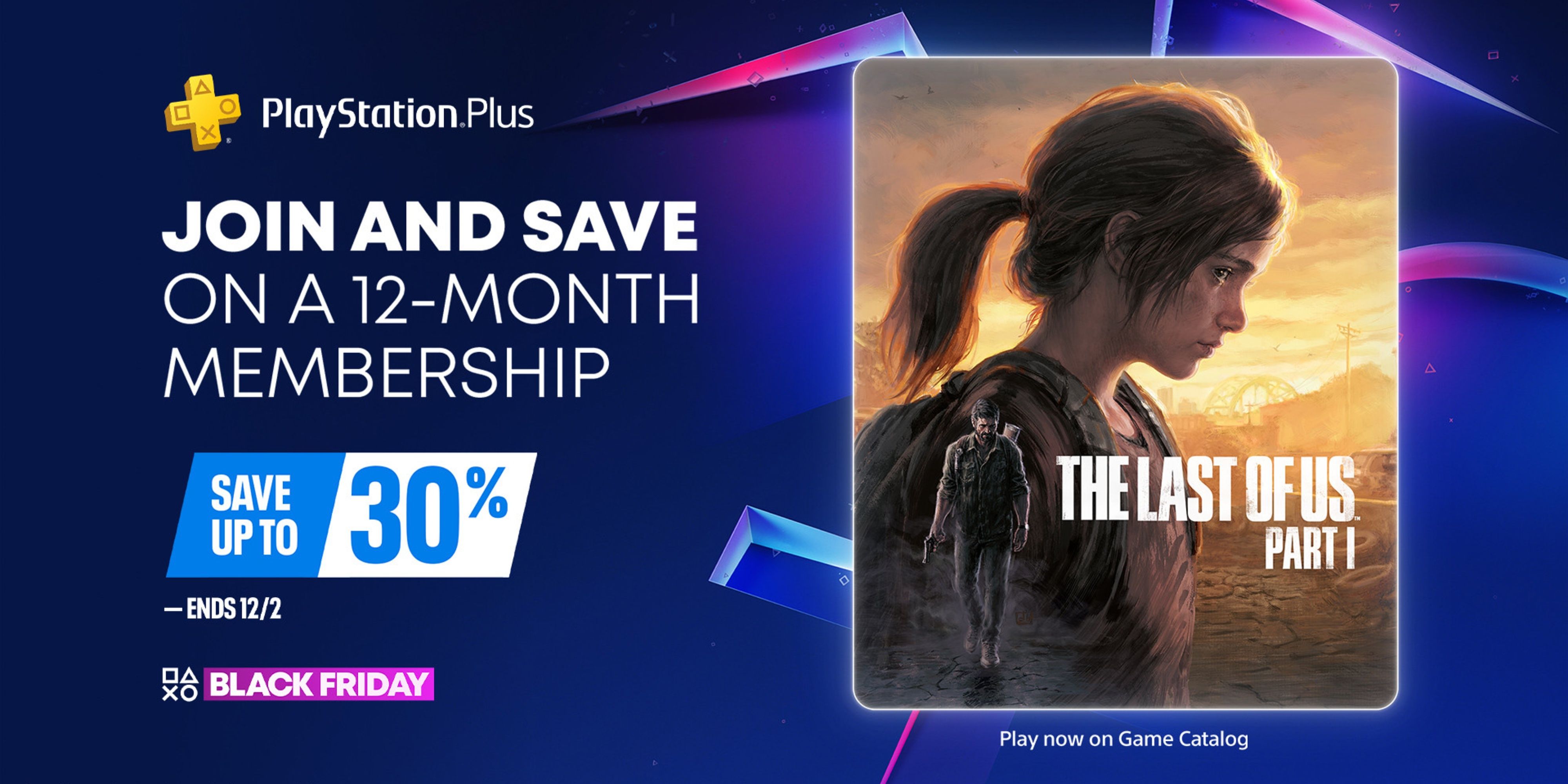 playstation plus black friday discount ad with the last of us part 1.