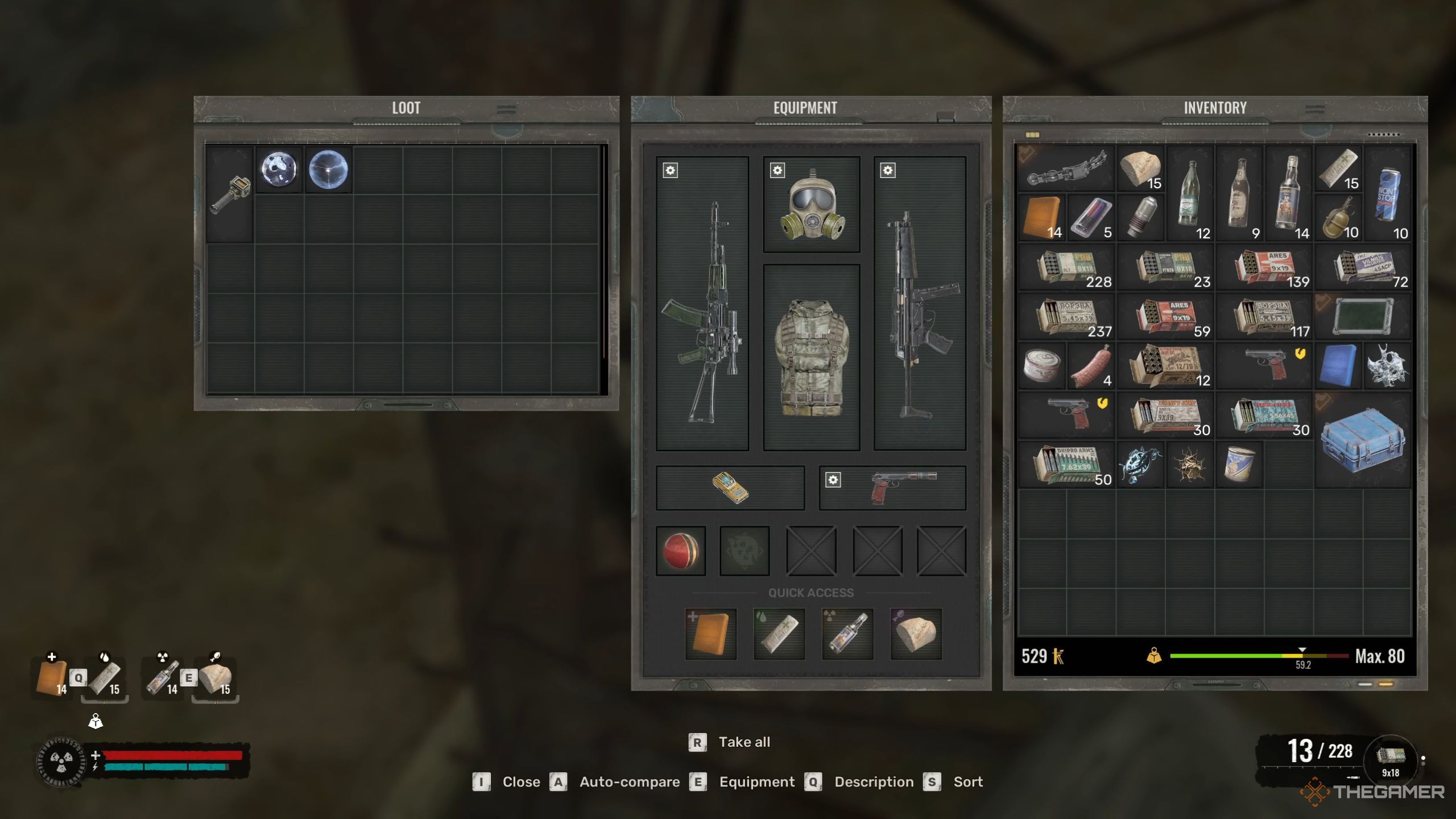 Stalker 2 Heart Of Chornobyl showing the good stash content in Budmo quest.