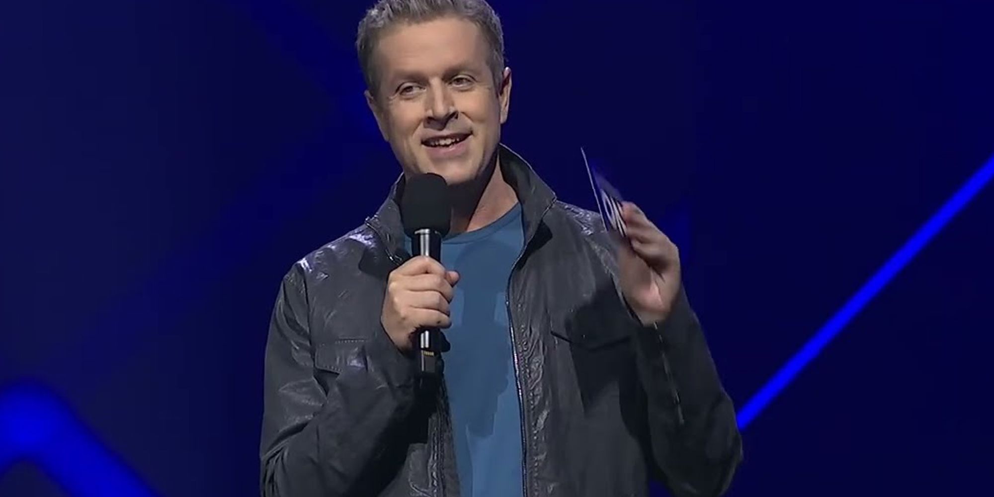 Geoff Keighley on the stage of Gamescom Opening Night Live